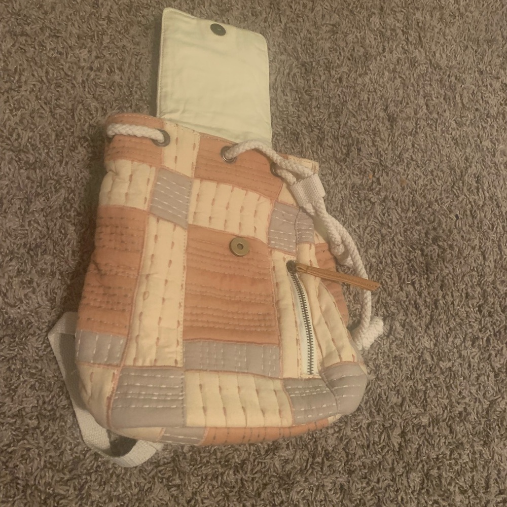 Patchwork Tan and Cream Women's Bag